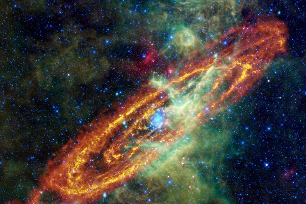 Nebulosa y galaxias en el espacio. Elementos de esta imagen proporcionados por la NASA — Foto de Stock