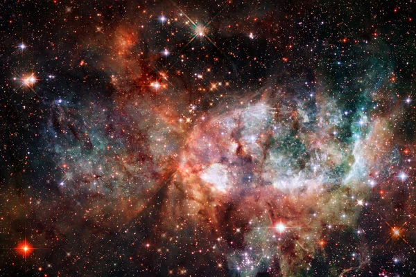 Kertas dinding ruang fiksi ilmiah, galaksi dan nebula Dalam gambar kosmik mengagumkan — Stok Foto