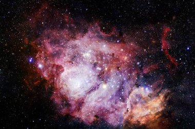 Parlak yıldızlar ve galaksiler derin uzayda ile evren sahne.