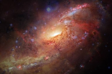 Galakside bir yerlerde derin uzay. Evren güzelliği.