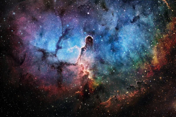 Oneindige prachtige kosmos achtergrond met nevel en sterren. — Stockfoto