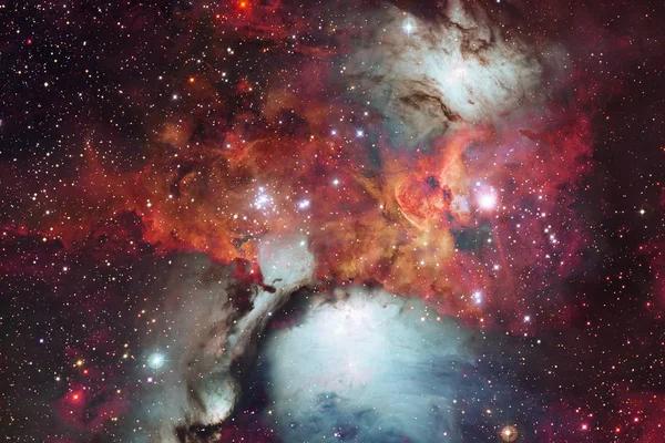 Εξωτερικός χώρος τέχνης. Nebulas, γαλαξίες και φωτεινά αστέρια στην όμορφη σύνθεση. — Φωτογραφία Αρχείου