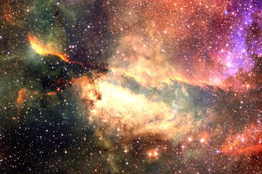 Yıldızlar ve galaksiler derin uzayda ile evren sahne