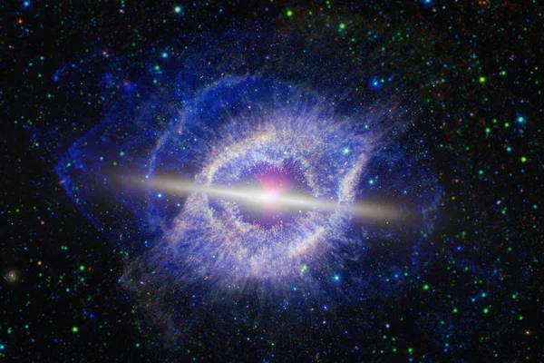Фон космической галактики с туманностями, звездной пылью и яркими звездами . — стоковое фото