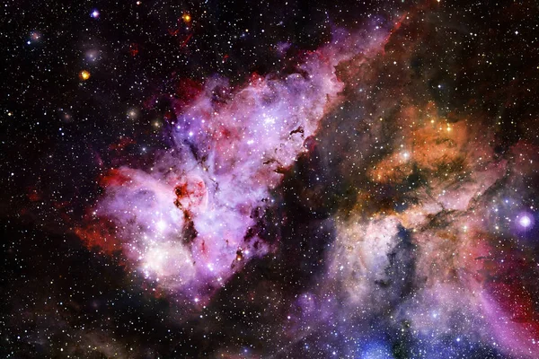 Galaxy, starfield, νεφελώματα, σύμπλεγμα από αστέρια στο βαθύ διάστημα. Επιστημονικής φαντασίας τέχνη. — Φωτογραφία Αρχείου