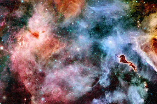 Mgławica i galaktyki w kosmosie. Elementy tego obrazu dostarczone przez NASA — Zdjęcie stockowe