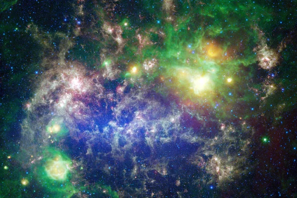 Galaxie, Sternenfeld, Nebel, Sternhaufen im Weltraum. Science Fiction Kunst. — Stockfoto