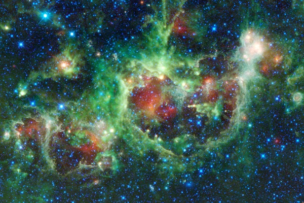 Звезды, галактики и туманности в удивительном космическом изображении . — стоковое фото