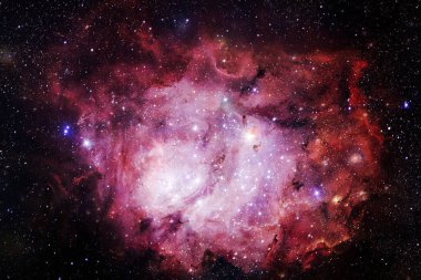 Kozmik manzara, sonsuz uzay ile renkli bilim kurgu duvar kağıdı.