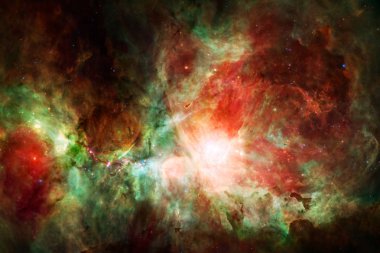 Galakside bir yerlerde derin uzay. Evren güzelliği.