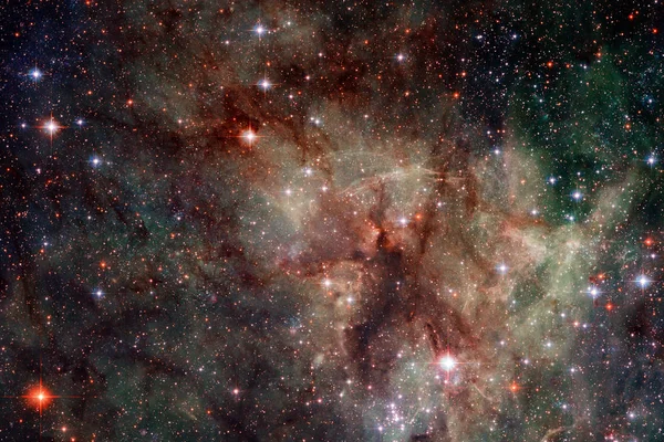 Universo lleno de estrellas, nebulosas y galaxias. Arte cósmico, ciencia ficción fondo de pantalla . — Foto de Stock