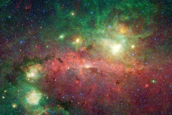 Kosmische landschap, kleurrijke sciencefiction behang met eindeloze heelal. — Stockfoto