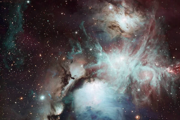 Mgławice i wiele gwiazd w przestrzeni kosmicznej. Elementy tego obrazu dostarczone przez Nasa — Zdjęcie stockowe