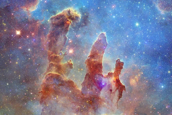 Outer space art. Heldere sterren in mooie compositie, nevels en sterrenstelsels. — Stockfoto
