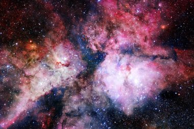 Evren yıldız, Bulutsusu ve galaksi dolu. Kozmik sanat, bilim kurgu duvar kağıdı.