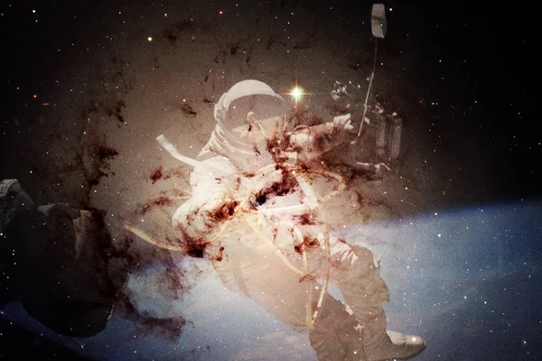 Astronaut at spacewalk. Beauty of deep space. — Stock Photo, Image