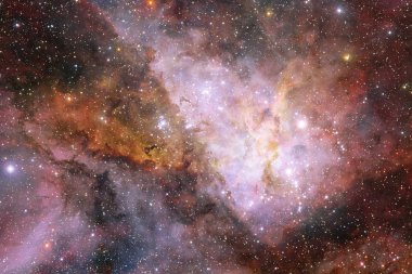 Evren yıldız, Bulutsusu ve galaksi dolu. Kozmik sanat, bilim kurgu duvar kağıdı.