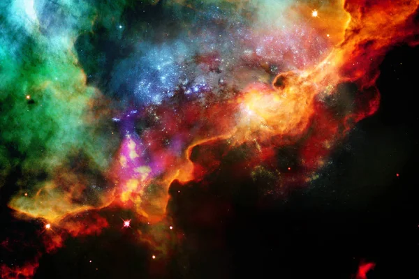 Wszechświat sceny z gwiazd i galaktyk w przestrzeni kosmicznej — Zdjęcie stockowe