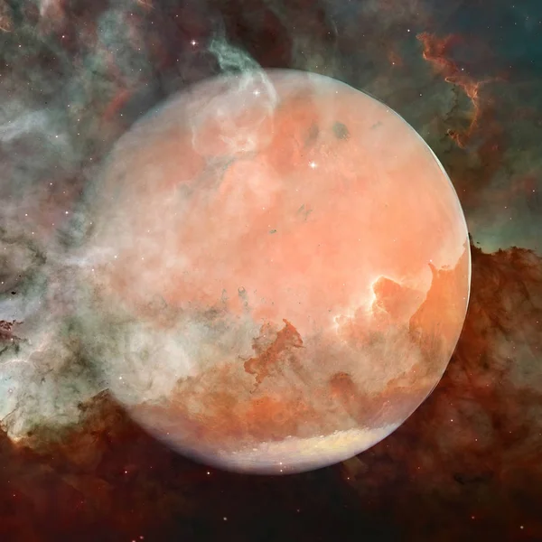 화려한 그림은 화성, 성운과 은하를 나타냅니다. — 스톡 사진