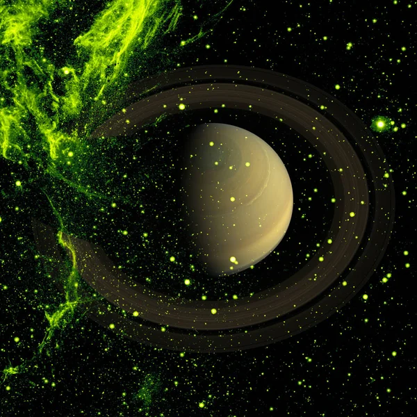 Szaturnusz-bolygó a Naprendszer. Elemeit a kép által szolgáltatott NASA — Stock Fotó