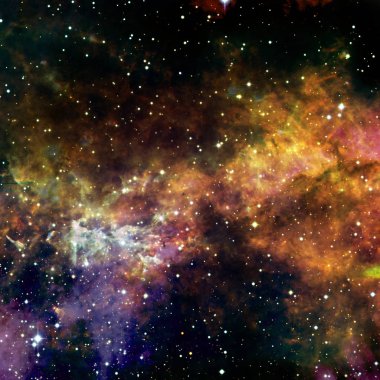 Uzayda bir nebula. Bu görüntünün elementleri NASA tarafından desteklenmektedir