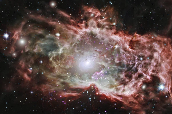 Galaxia, campo estelar, nebulosas, cúmulo de estrellas en el espacio profundo. Arte de ciencia ficción . — Foto de Stock