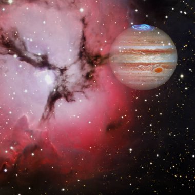 Gezegen Jüpiter. Nasa tarafından döşenmiş bu görüntü unsurları
