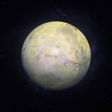Renkli resim Mars, nebulalar ve galaksiler temsil eder.