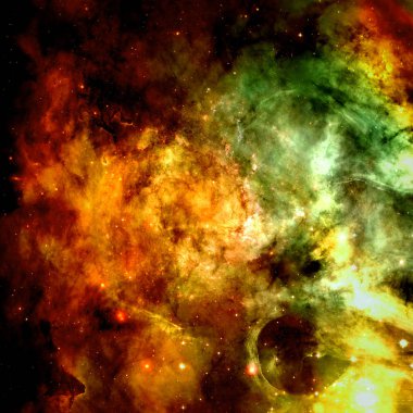 Uzaydan güzel Nebula. NASA tarafından döşenmiş bu görüntünün elemanları