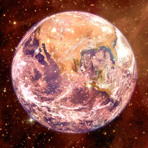 Планеті Земля в глибокому космосі. Елементи цього зображення, що мебльована НАСА — стокове фото
