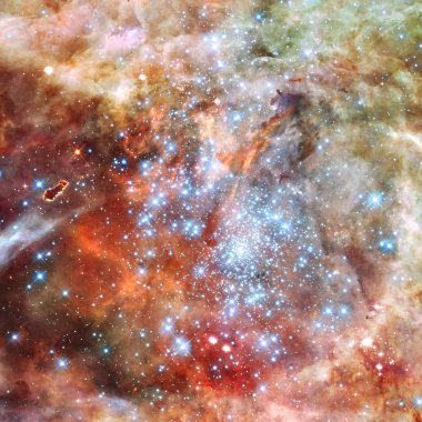 Uzaydan güzel Nebula. NASA tarafından döşenmiş bu görüntünün elemanları