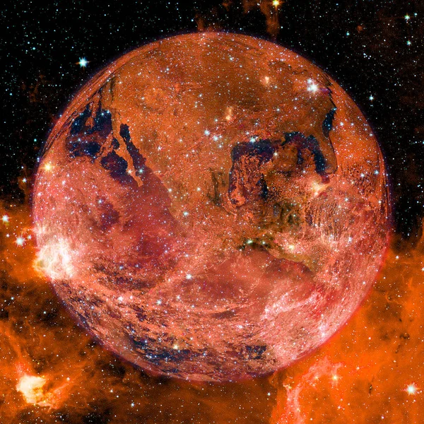 Planeta Terra no espaço profundo. Elementos desta imagem fornecidos pela NASA — Fotografia de Stock