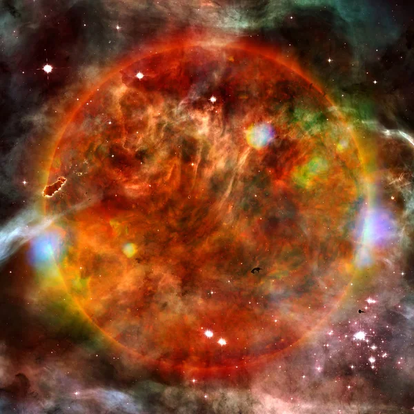 Rendkívül forró csillag. Flaring-ból nap. elemei a kép által szolgáltatott NASA — Stock Fotó