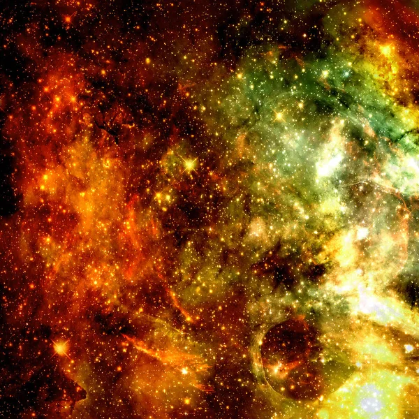 Gezegenler, yıldızlar ve galaksiler uzay ile evren sahne.