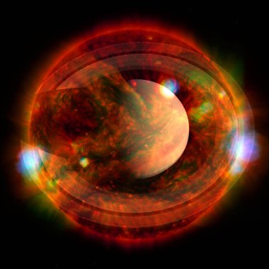 Satürn. Nasa tarafından döşenmiş bu görüntü unsurları