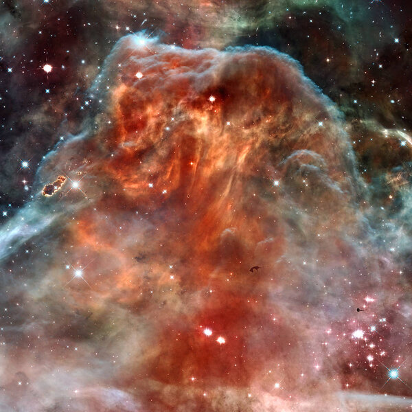 Туманность в открытом космосе. Элементы этого изображения предоставлены НАСА