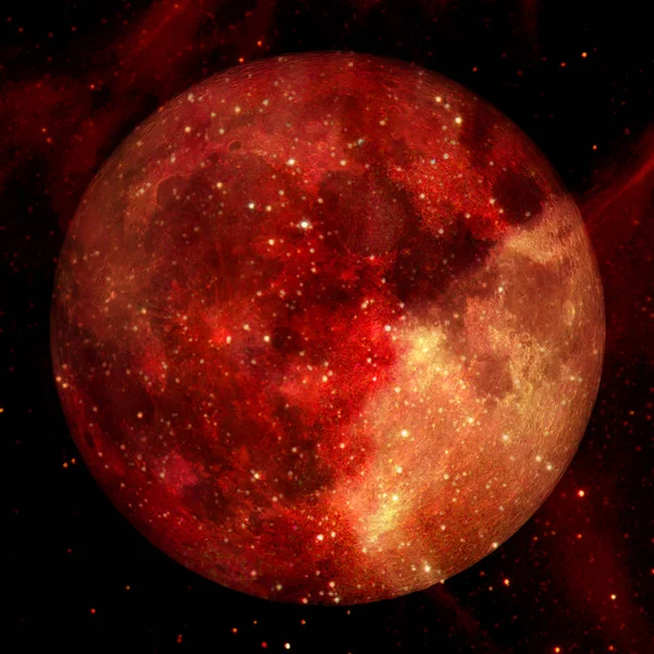 Fantástica vista de la luna. Sistema solar. Elementos de esta imagen proporcionados por la NASA — Foto de Stock