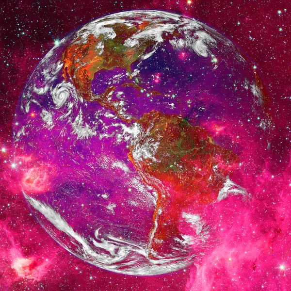 地球。宇宙芸術この画像の要素は、NASAによって提供 — ストック写真