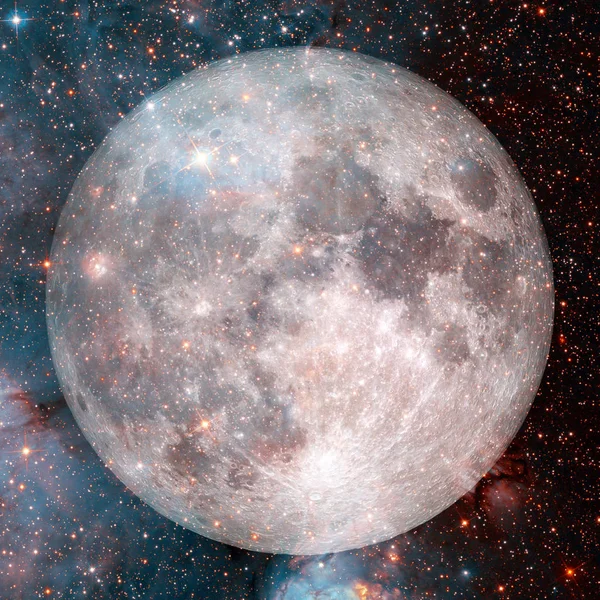 Fantastyczny widok na księżyc. Układ słoneczny. Elementy tego obrazu dostarczone przez NASA — Zdjęcie stockowe