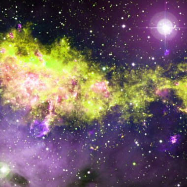 Uzayda bir nebula. Bu görüntünün elementleri NASA tarafından desteklenmektedir