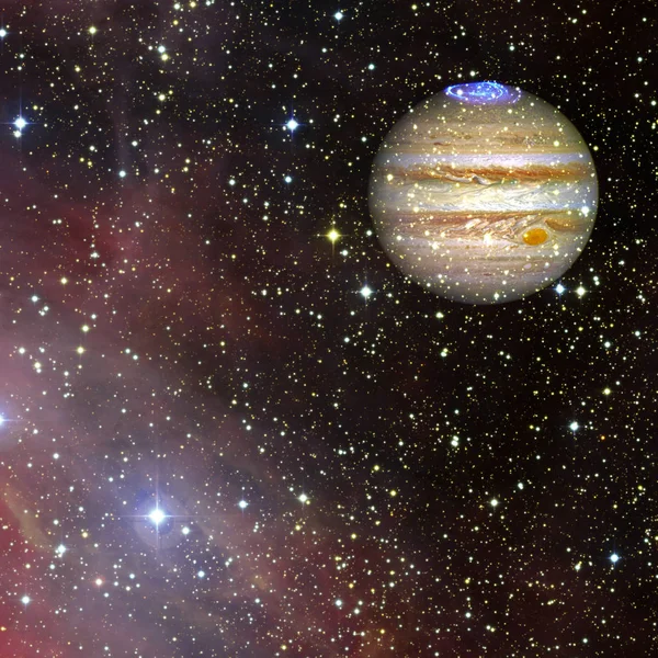 Jupiter i yttre rymden. Delar av denna bild som tillhandahålls av NASA — Stockfoto