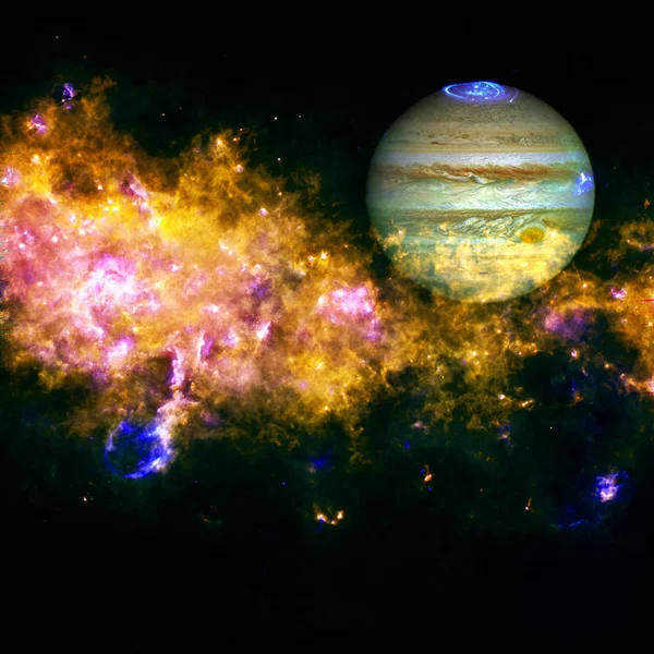 Planet Jupiter. Ez a kép a Nasa berendezett elemei — Stock Fotó