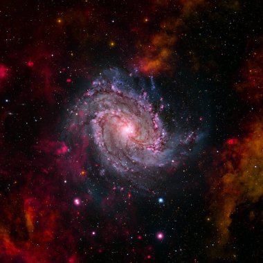 Uzaydan güzel Nebula. NASA tarafından döşenmiş bu görüntünün elemanları