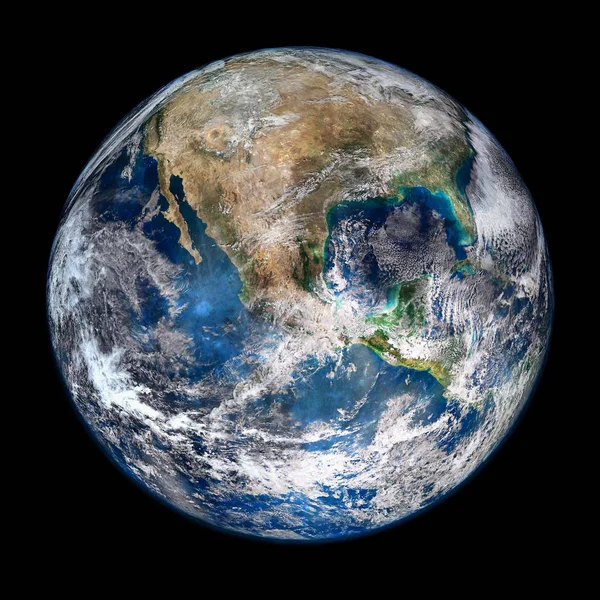Планета Земля в глубоком космосе. Элементы этого изображения предоставлены НАСА — стоковое фото