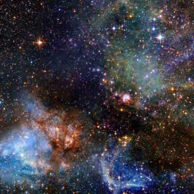 Uzayda bir nebula. Bu görüntünün elementleri NASA tarafından desteklenmektedir