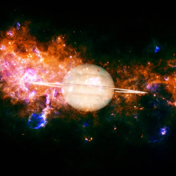 Saturne. Éléments de cette image fournis par la NASA — Photo