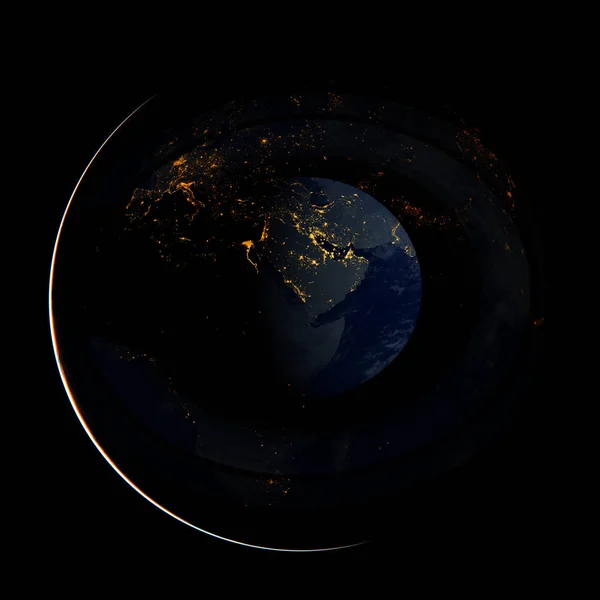 Jorden. Rymd konst. Delar av denna bild som tillhandahålls av NASA — Stockfoto
