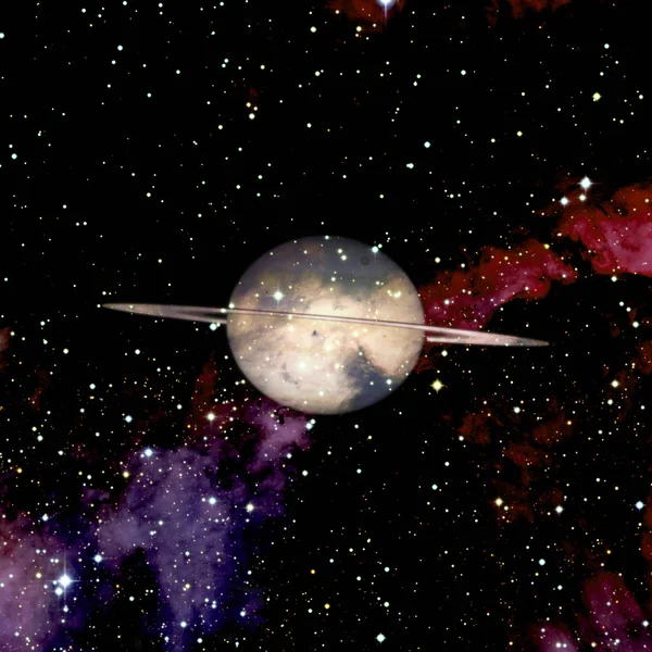 토성 - 태양계의 행성. Nasa가 제공하는 이 이미지의 요소 — 스톡 사진