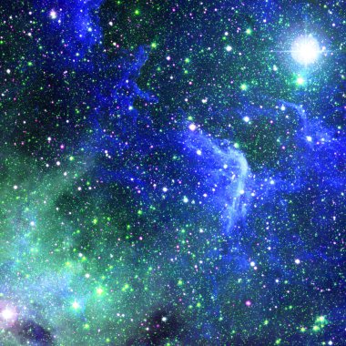 Uzayda bir nebula. Bu görüntünün elementleri NASA tarafından desteklenmektedir