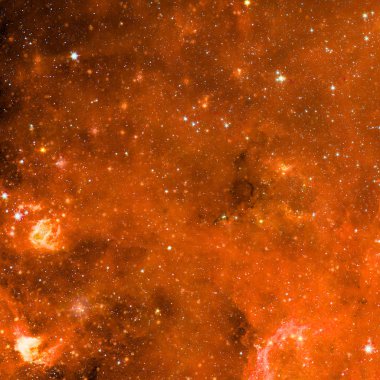 Gezegenler, yıldızlar ve galaksiler uzay ile evren sahne.